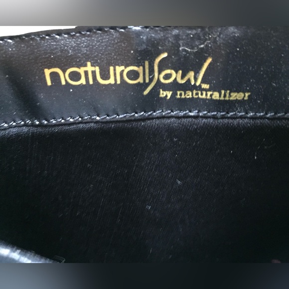 Natural Soul Boots By Naturalizer Women's Sz 7  Blk Strappy Riding Boot Side Zip - Picture 7 of 8